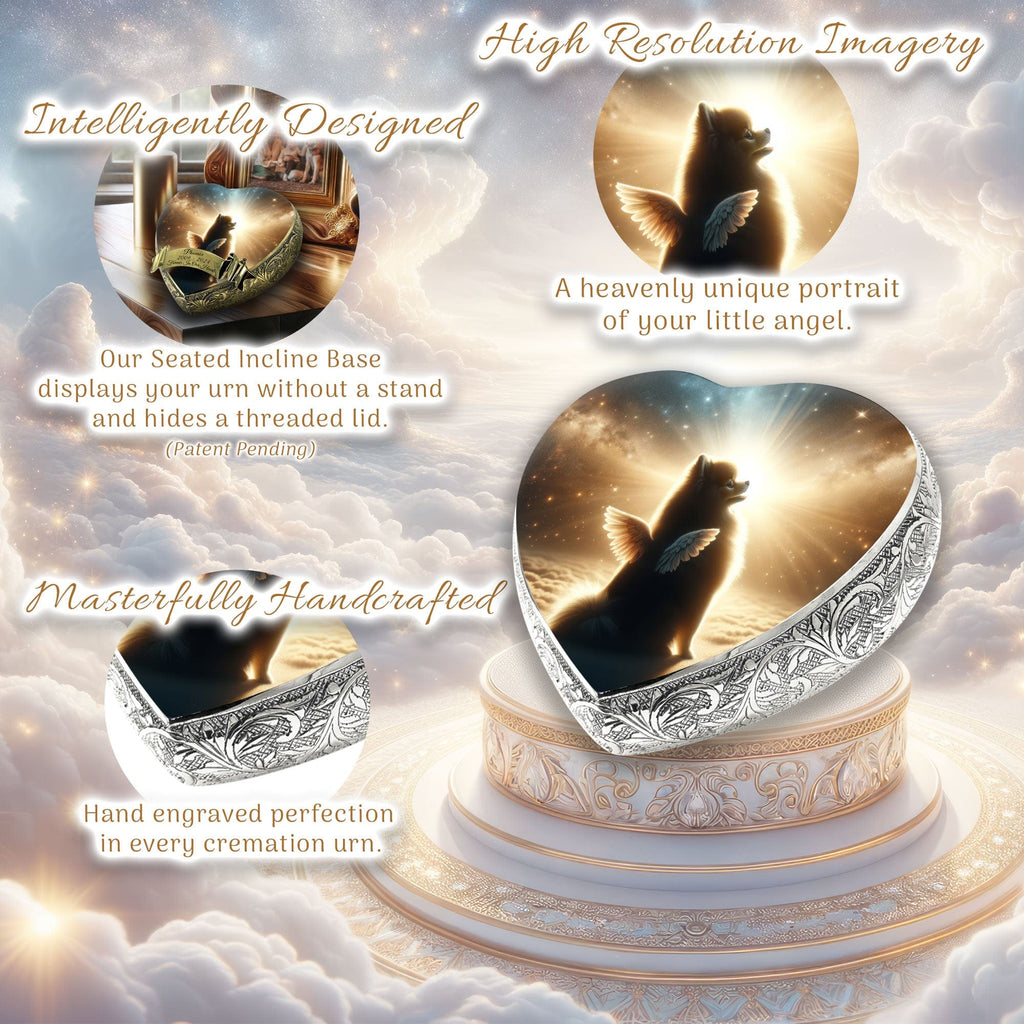 Pomeranian Dog Urn - Elysian Twilight Urn for Dog Ashes