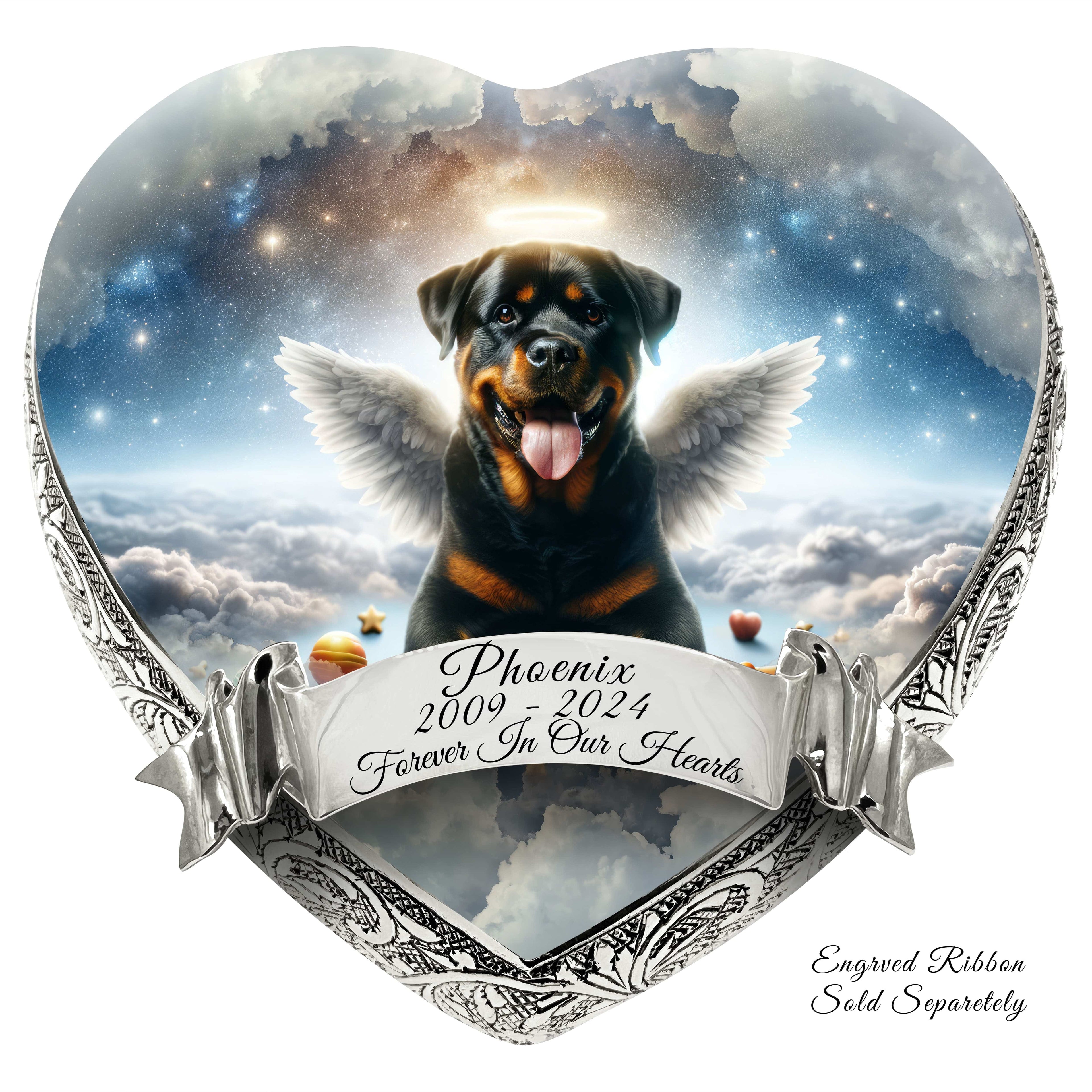 Rottweiler Dog Urn - Galaxy Glaze Urn for Dog Ashes