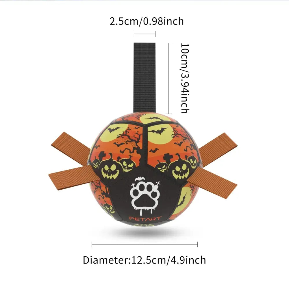 Interactive Halloween Dog Soccer Ball with Grab Tabs