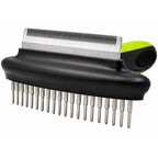 Pet Life ® Flex Series 2-in-1 Dual-Sided Grooming Undercoat Pet Rake and Deshedder