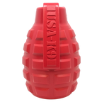 USA-K9 Grenade Rubber Dog Chew Toy | K9 Handler eDispenser Toy | Red & Blue | USA Made