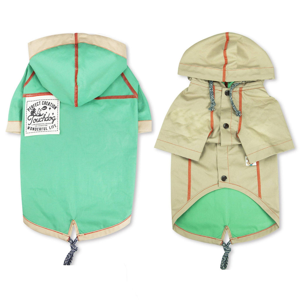 Touchdog 'Cloudburst' Reversible Fashion Waterproof Dog Raincoat